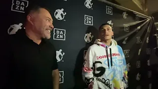 Vergil ortiz 21-0 21 KOs and Oscar De la hoya after his win