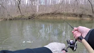 TROUT FISHING with Spinners in Small CREEK