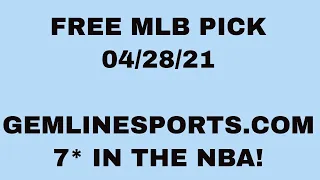 FREE MLB PICK April 28, 2021 from Rick George