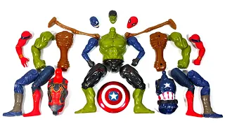 Merakit Mainan Spider-Man Vs Siren Head Vs Captain America Vs Hulk Smash Avengers Superhero Toys