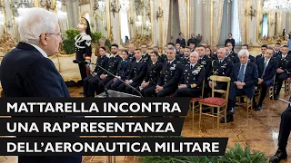 Mattarella incontra una rappresentanza dell’Aeronautica Militare