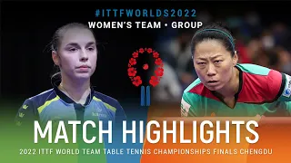 Highlights | Linda Bergstrom (SWE) vs Fu Yu (POR) | WT Grps | #ITTFWorlds2022