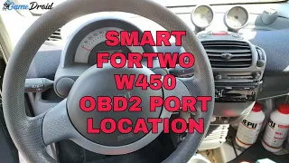 🚗 Smart Fortwo W450 1998–2007 MK1 OBD2 Diagnostic Port Location 👨‍🔧