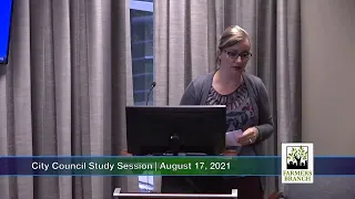 City Council Study Session August 17 2021