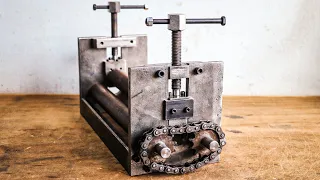 Make A Sheet Metal Rolling Machine || DIY Sheet Metal Bender Machine