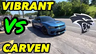 Dodge Charger Hellcat 6.2L SUPERCHARGED HEMI V8: CARVEN R-SERIES Vs VIBRANT BOTTLE RESONATORS!