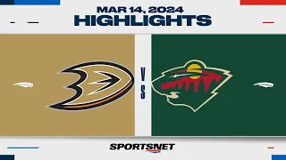 NHL Highlights | Ducks vs. Wild - March 14, 2024