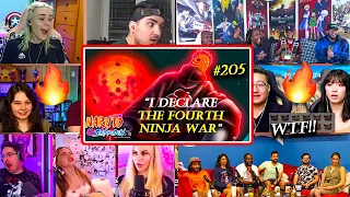 🔥Madara Declares The Fourth Great Ninja War!!🤯"They Shocked" Shippuden 205 REACTION MASHUP 疾風伝 海外の反応