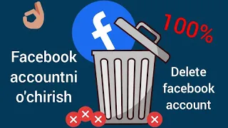 Facebook accountni o'chirish | Delete facebook account
