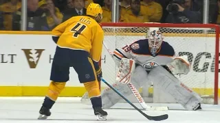 Oilers and Predators battle for shootout victory