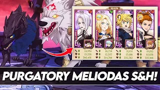 PURGATORY MELIODAS IS GREAT ON SKOLL & HATI DEMONIC BEAST! (Demonic Beast Showcase) 7DS Grand Cross