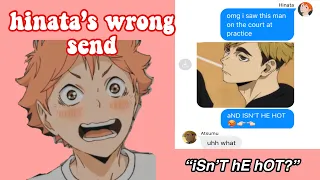 anime texts: haikyuu!! | atsuhina but they think the other is a catfish