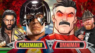 Roman Reigns & Peacemaker John Cena Vs Omniman & Brock Lesnar WWE 2K23