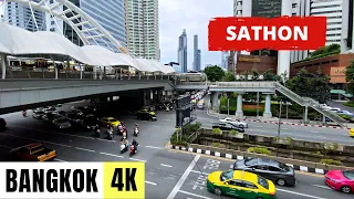 BANGKOK, THAILAND 🇹🇭 [4K] Sathon — Walking Tour
