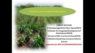 IMPORTANT AGRICULTURE SCHEME 2018 for IBPS AFO/NABARD/UPSC/RBI