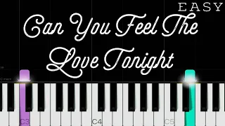 Can You Feel The Love Tonight - Elton John (The Lion King OST) | EASY Piano Tutorial