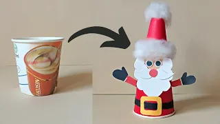 How To Make Santa Claus From Paper Cup | Christmas Decorations | Christmas Craft