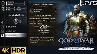 GOD OF WAR RAGNAROK Darkdale Armor |PS5 God of War Ragnarok Deluxe Edition Kratos Darkdale Armor Set
