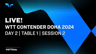 LIVE! | T1 | Day 2 | WTT Contender Doha 2024 | Session 2