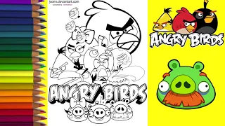 Mewarnai Gambar Angry Bird | Mewarnai untuk Anak Anak | COLORING ANGRY BIRDS 2 THE MOVIE KIDS