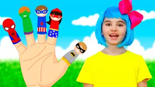 Superhero Finger Family Song | Kids Songs & Nursery Rhymes | @Poli and Nick