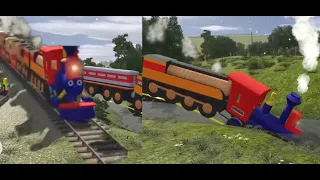 CASEY JR AND WOODEN TRAINZ JUMP SCARED!-MINI THOMAS-A CHOO CHOO TRAINZ! - TRAINZ RAILROAD SIMULATOR