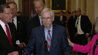 McConnell says he's 'fine' after freezing during news conference