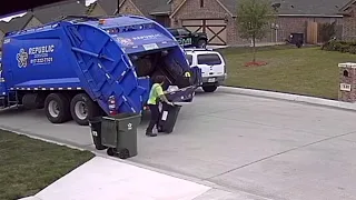 Trash man goes postal!