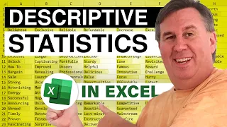 Excel - Descriptive Statistics - Excel - Episode 1568