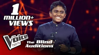 Janidu Lokith | Rathnapuren Gena (රත්නපුරෙන්) | Blind Auditions | The Voice Teens Sri Lanka