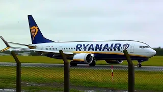 Brand New Ryanair Boeing 737 MAX 8  Takeoff at Dublin Airport
