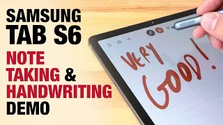 Samsung Tab S6 note taking and handwriting demo