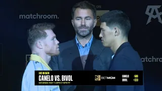 Canelo Alvarez vs Dmitry Bivol Intense FACE OFF: Bivol Not INTIMIDATED by Saul