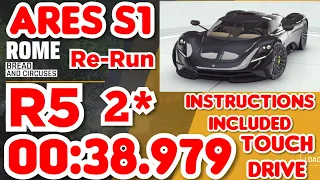 Asphalt 9 - ARES S1 Grand Prix Round 5 - 00:38.979 - 2⭐ Touchdrive Instructions | Bread and Circuses