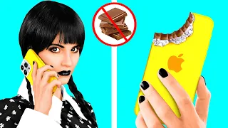 Wednesday Addams | How To Sneak Candy In Class by PaRaRa Challenge