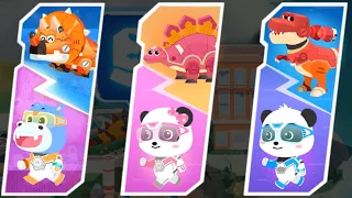 Baby Panda Dinosaurs Rescue Team #2 - Dinosaurs are in Trouble - Help & Rescue Them - Babybus Games