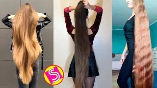 New Oddly Satisfying Hair Video 2023 | Extremely Long Hair Girls - Rapunzels in Real Life