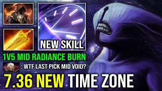 How to Play Mid Faceless Void in 7.36 Against Invoker with Radiance Flame Cloak Burning Dota 2