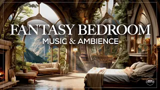 Fantasy Bedroom (with Music) - Cozy ASMR Fantasy Ambience with Fireplace - LOTR / The Hobbit