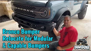 BroncBuster Ford Bronco Bumper Relocate for Modular & Capable Bumpers