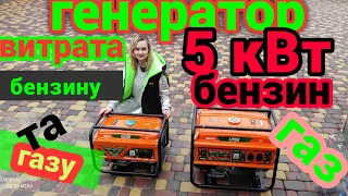 Тест генератора Град 5/5.5кВт.Заміри навантаження та витрат пального.