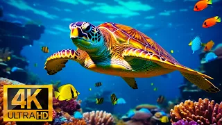 Aquarium 4K Video ULTRA HD - Beautiful Coral Reefs Fish - Sleep Relaxing Meditation Music