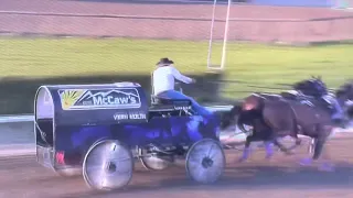 Chuckwagon race at Calgary stampede 2022