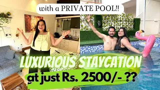 LUXURIOUS STAYCATION AT JUST Rs. 2500/- 🤑🏖WITH A PRIVATE POOL 📣 KARJAT📍AFFORDABLE AIRBNB 🤑