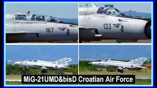 4K⁵⁰✈️🇭🇷MiG-21UMD & bisD (Croatian Air Force)(2021.)