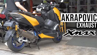 GEBER YAMAHA XMAX With AKRAPOVIC | Exhaust Sound Check | Omura TV Prod.