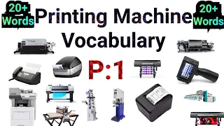 Printer Types Vocabulary in English with Picture | New Printing Press Vocabulary new Word in English