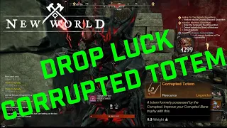 New World Luck Gear testing trophy material drop rates: Corrupted Totem