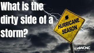 What is the dirty side of a storm?