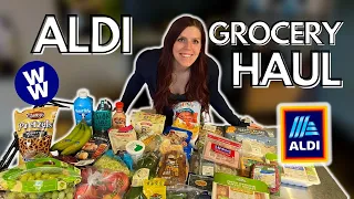 HEALTHY ALDI GROCERY HAUL | My Weight Loss Journey | WW (WeightWatchers) points, calories & macros